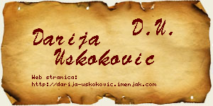 Darija Uskoković vizit kartica